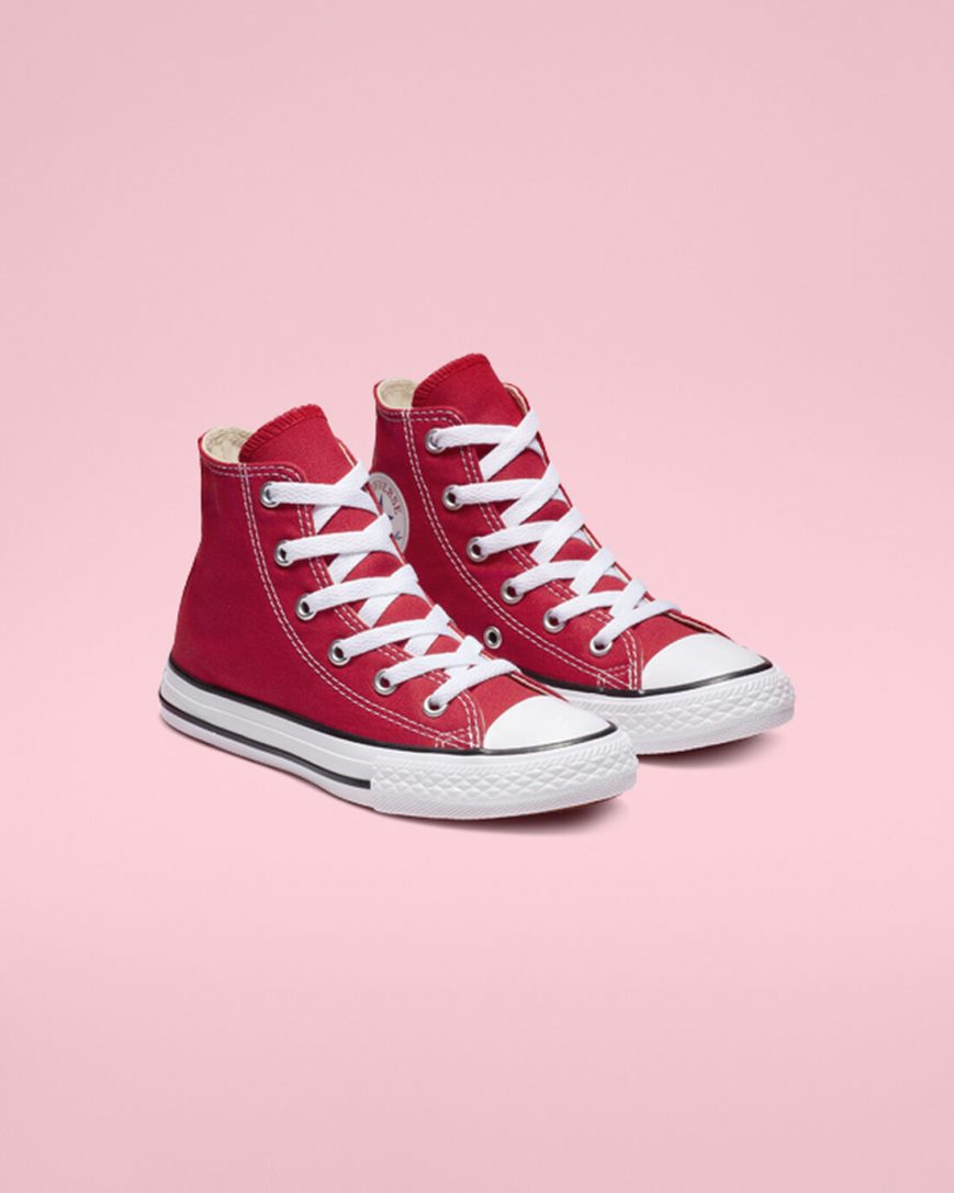 Boys' Converse Chuck Taylor All Star Classic High Top Shoes Red | AU 1905CZ